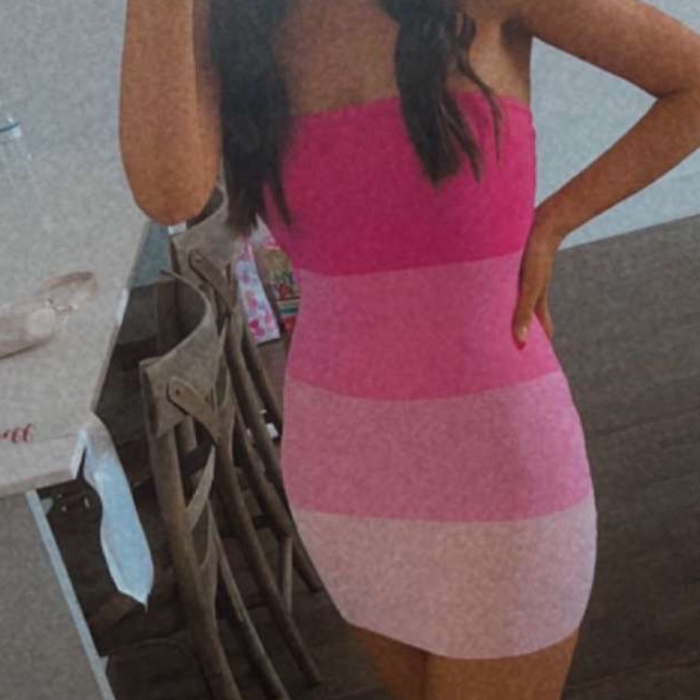Revolve Superdown Pink Strapless Dress